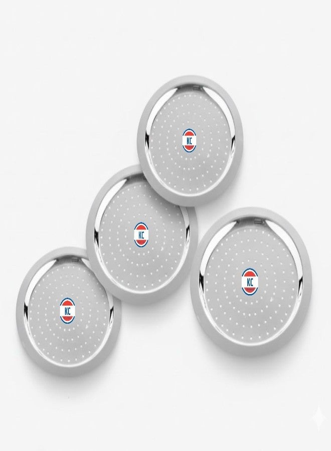 كيه سي طقم أغطية ثقوب من الفولاذ المقاوم للصدأ من كي سي، طبق شبكي من الفولاذ المقاوم للصدأ للأواني، طبق غطاء للحليب، أداة مطبخ متعددة الاستخدامات، طقم من 4 قطع - Image 5